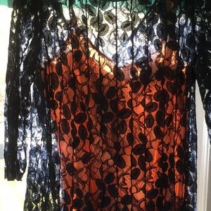 Dark Navy Blue Lacy Gown- EUC- Wedding or Maxi